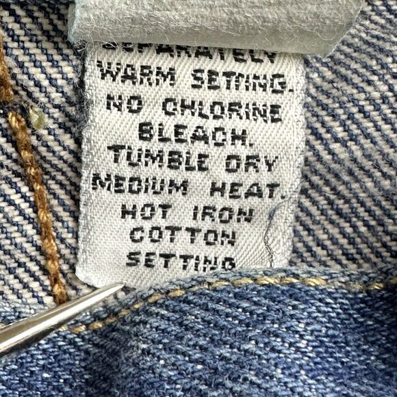 Vintage Cherokee Denim Maxi Skirt Size 5 Bareback 60s 70s Talon 42 USA Made - Picture 16 of 16